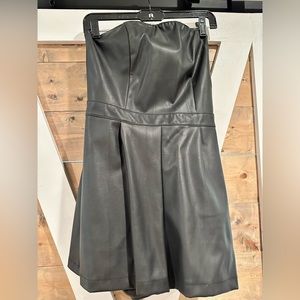 Black Express Faux Leather Romper